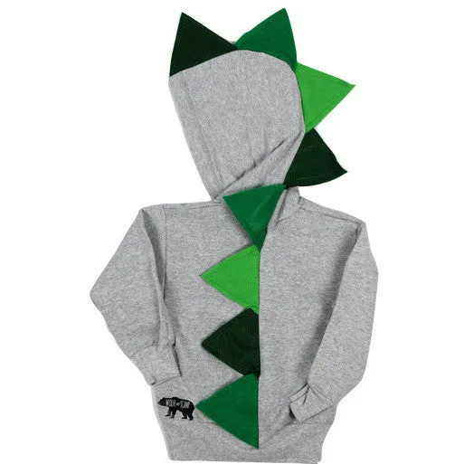 #018 - RTS Green Ombre Dino Hoodie -  Youth XS (2-4) | Youth S (6-8))