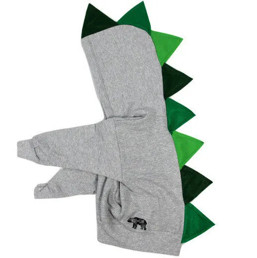 #018 - RTS Green Ombre Dino Hoodie -  Youth XS (2-4) | Youth S (6-8))