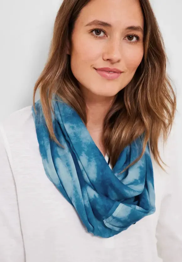 572098- Teal Tie Dye Loop Scarf - Cecil