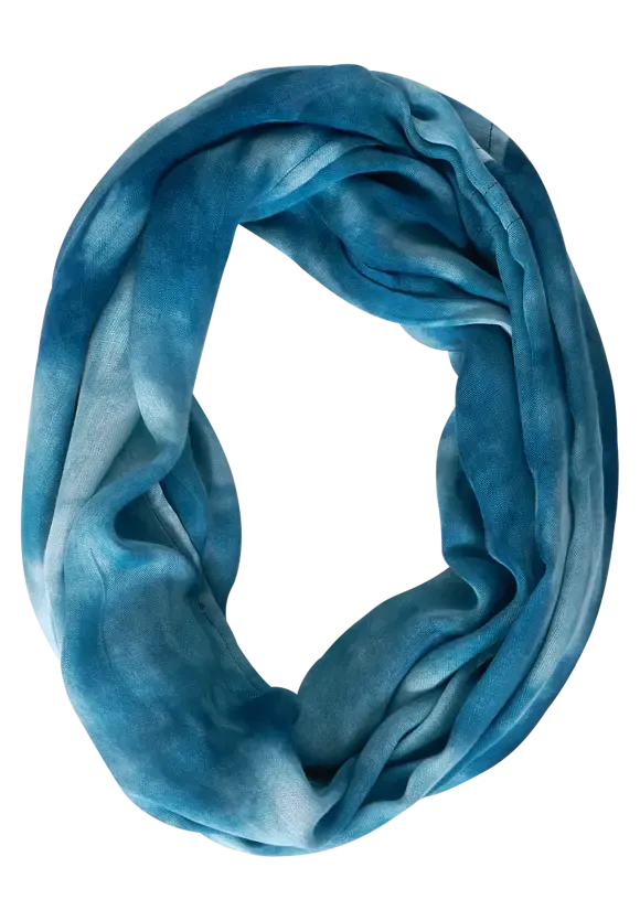 572098- Teal Tie Dye Loop Scarf - Cecil