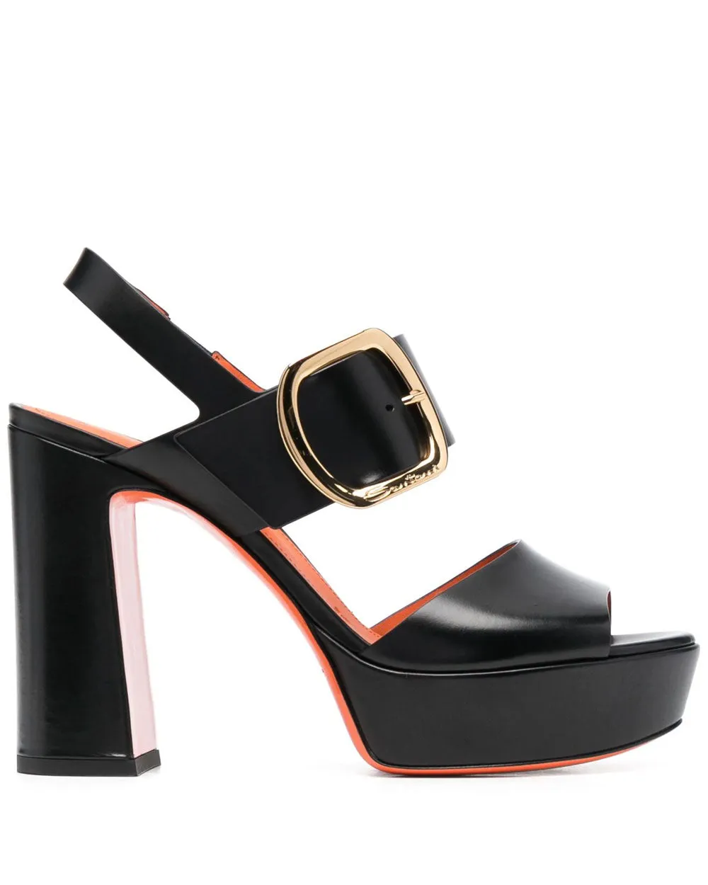 85mm Bruxel Platform Sandal in Black