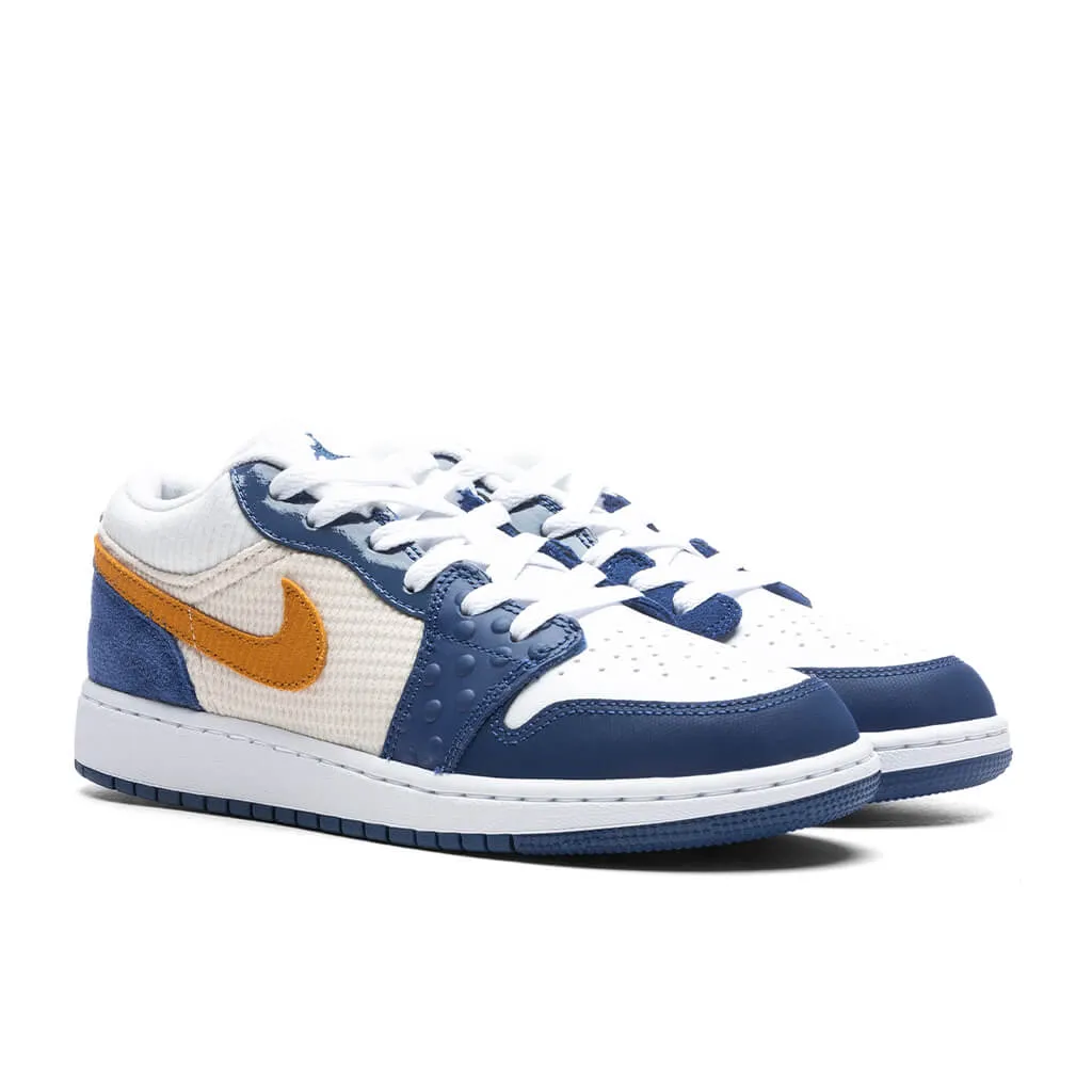 Air Jordan 1 Low SE (GS) - French Blue/Chutney/White