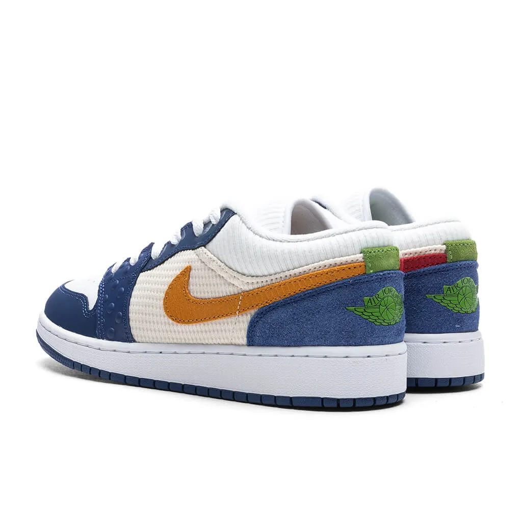 Air Jordan 1 Low SE (GS) - French Blue/Chutney/White