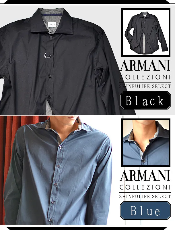 ARMANI COLLEZIONI  |Long Sleeves Cotton Shirts