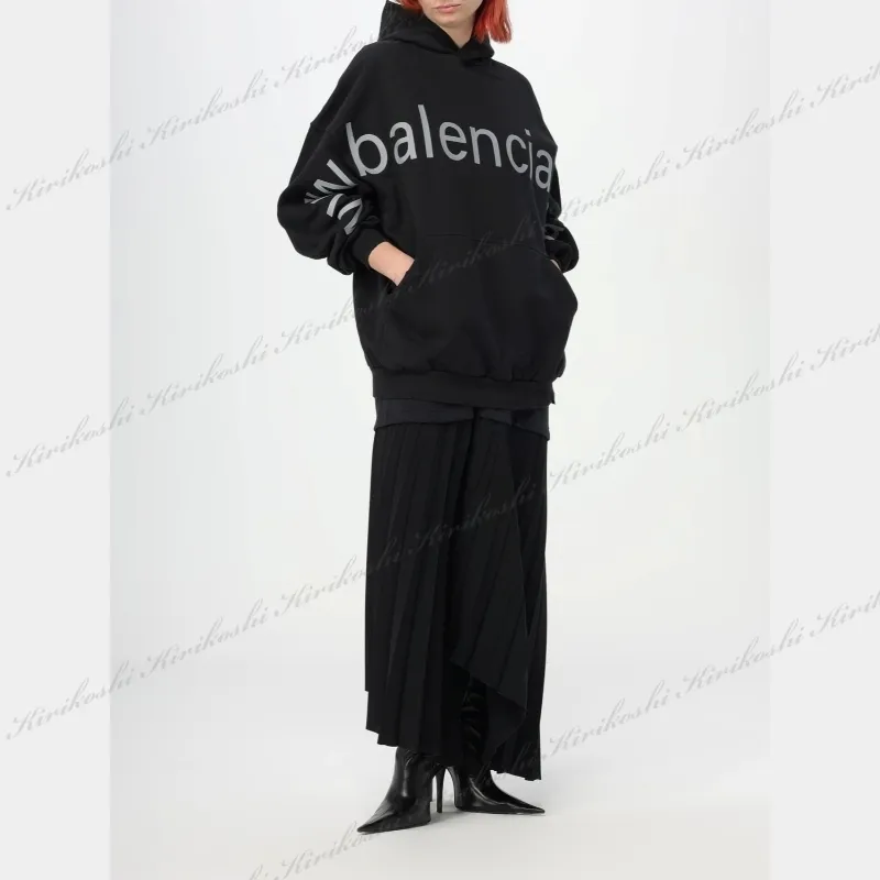 BALENCIAGA  |Unisex Street Style Long Sleeves Plain Cotton Oversized