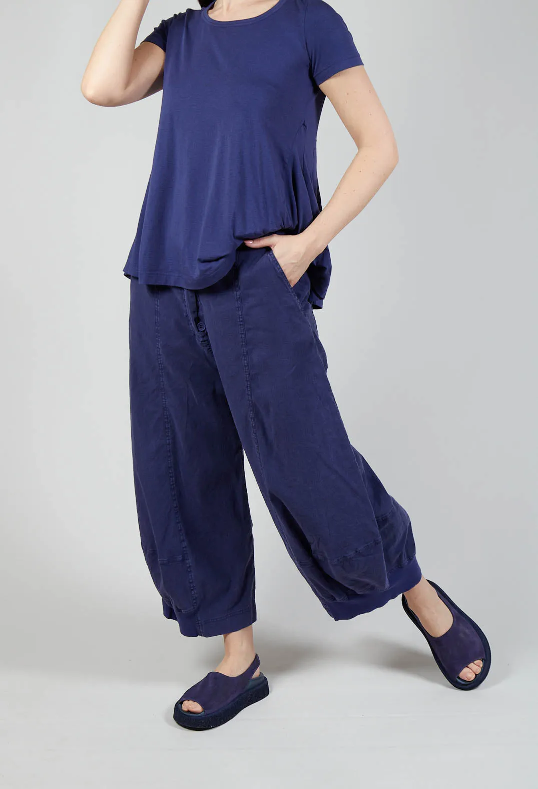 Balloon Leg Trousers in Azur