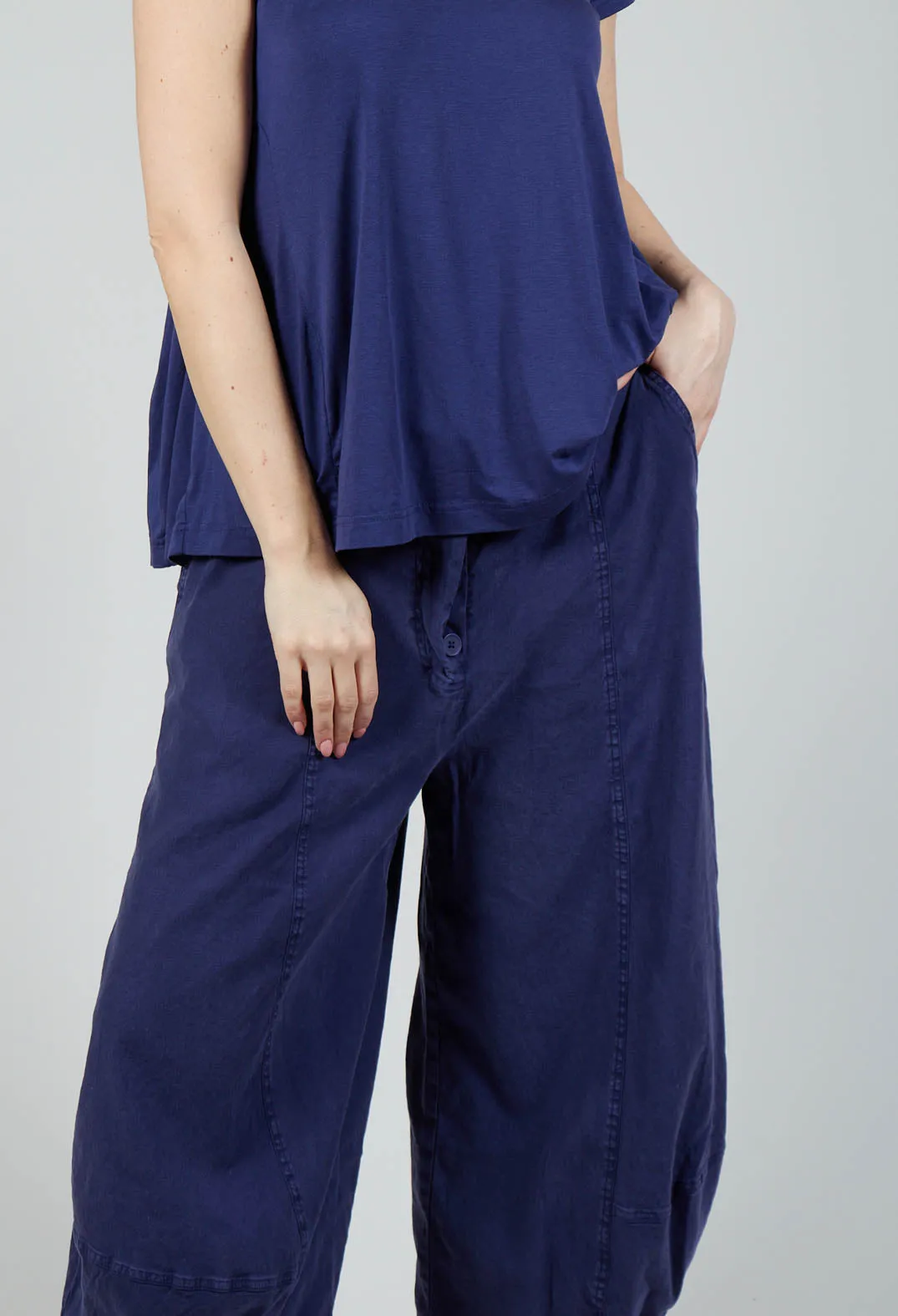 Balloon Leg Trousers in Azur