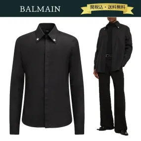 BALMAIN  |Long Sleeves Cotton Luxury Shirts