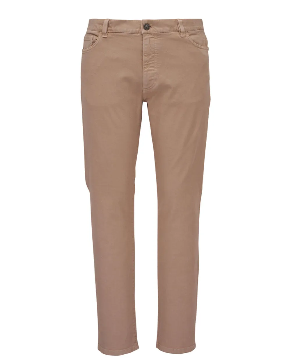 Beige Stretch 5 Pocket Pant