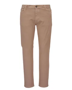 Beige Stretch 5 Pocket Pant