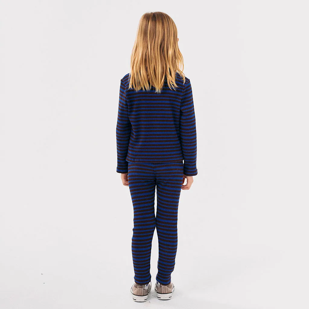 Bobo Choses Child Ribbed Stripes Leggings Dark Brown