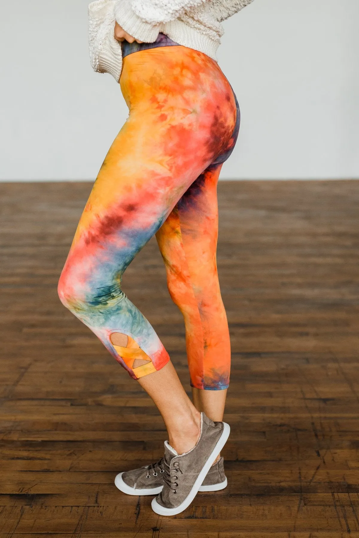 Born To Wander Tie Dye Leggings- Multi Color