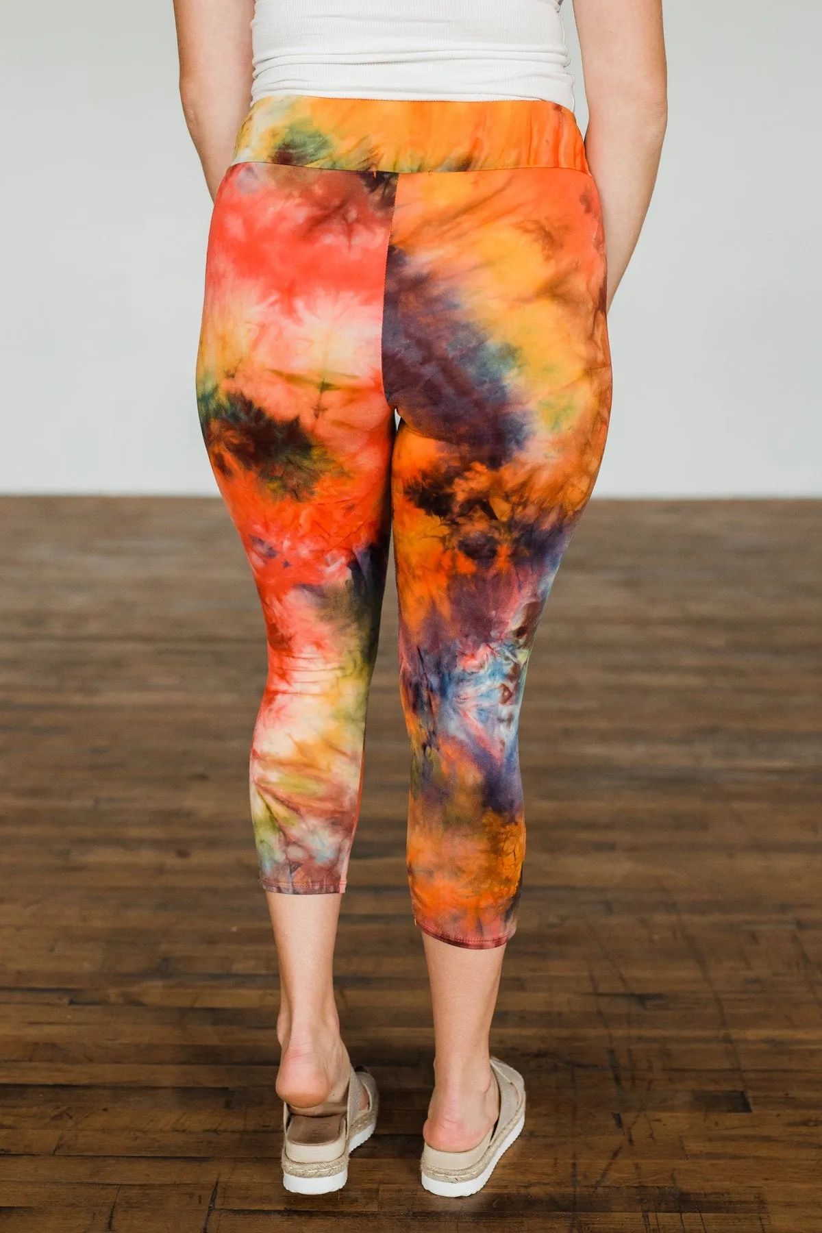 Born To Wander Tie Dye Leggings- Multi Color