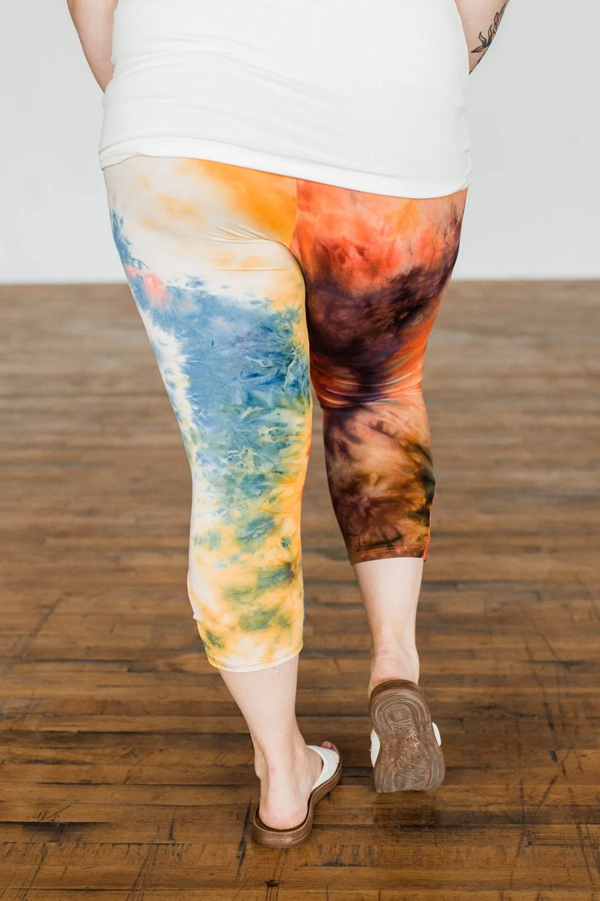 Born To Wander Tie Dye Leggings- Multi Color