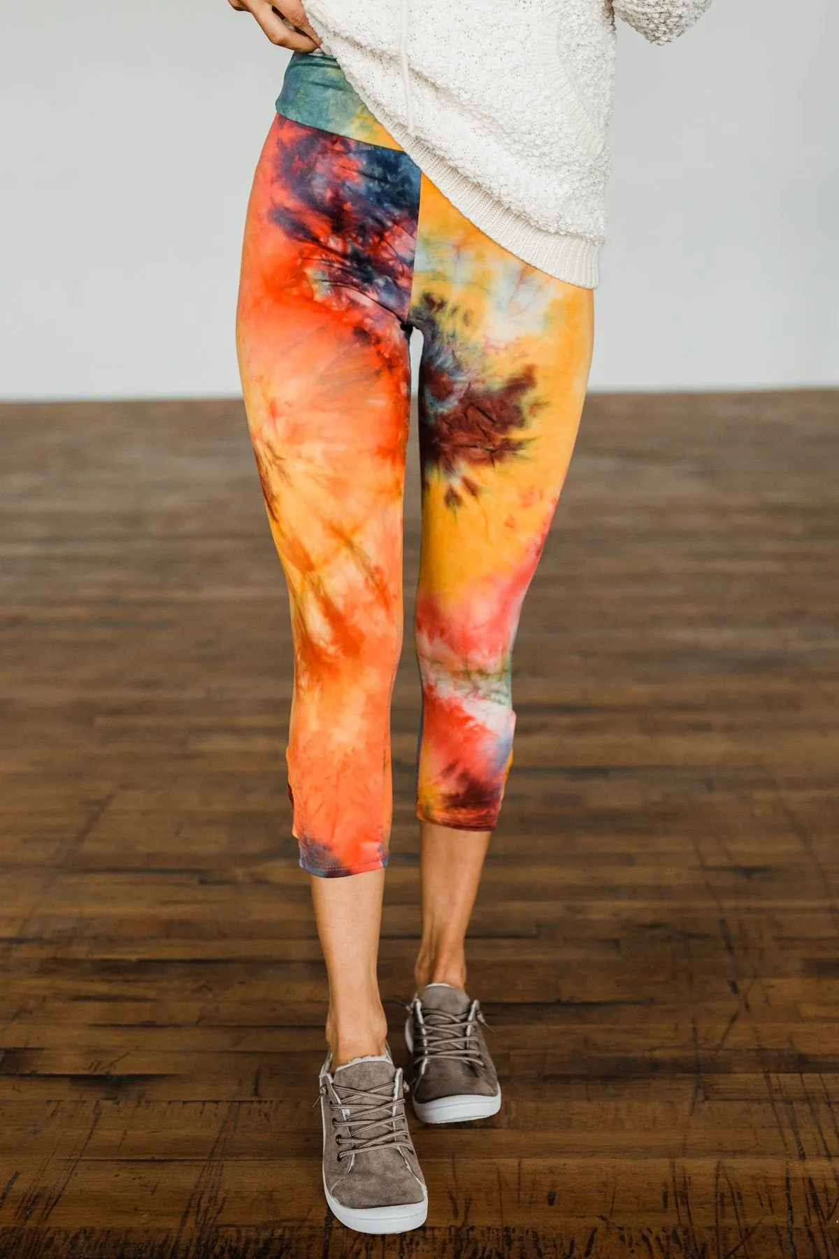 Born To Wander Tie Dye Leggings- Multi Color