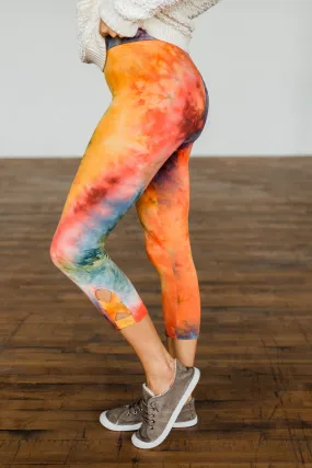 Born To Wander Tie Dye Leggings- Multi Color