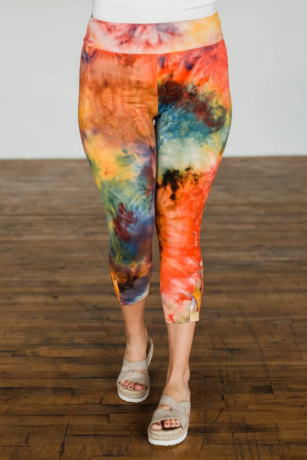 Born To Wander Tie Dye Leggings- Multi Color