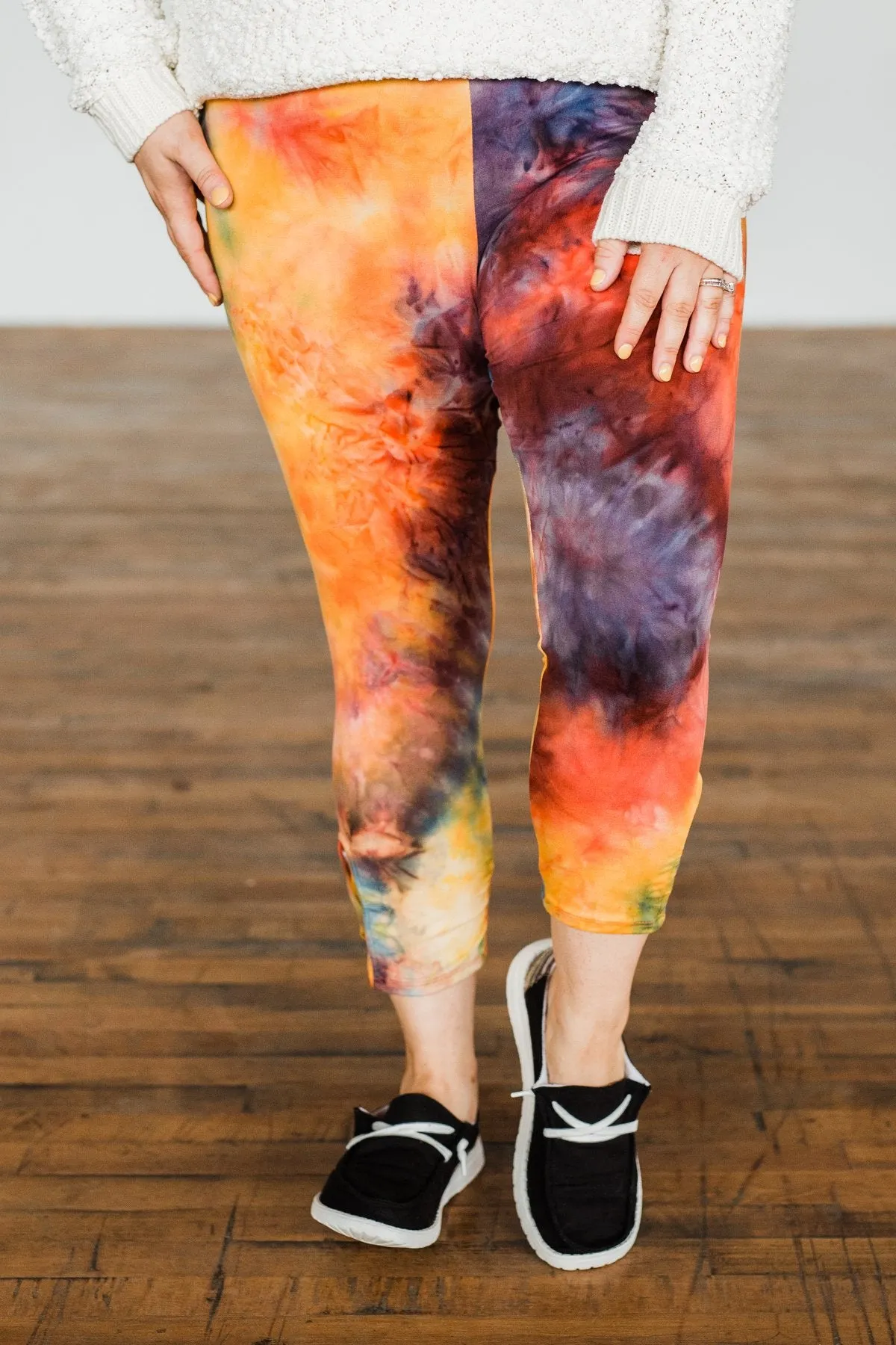 Born To Wander Tie Dye Leggings- Multi Color