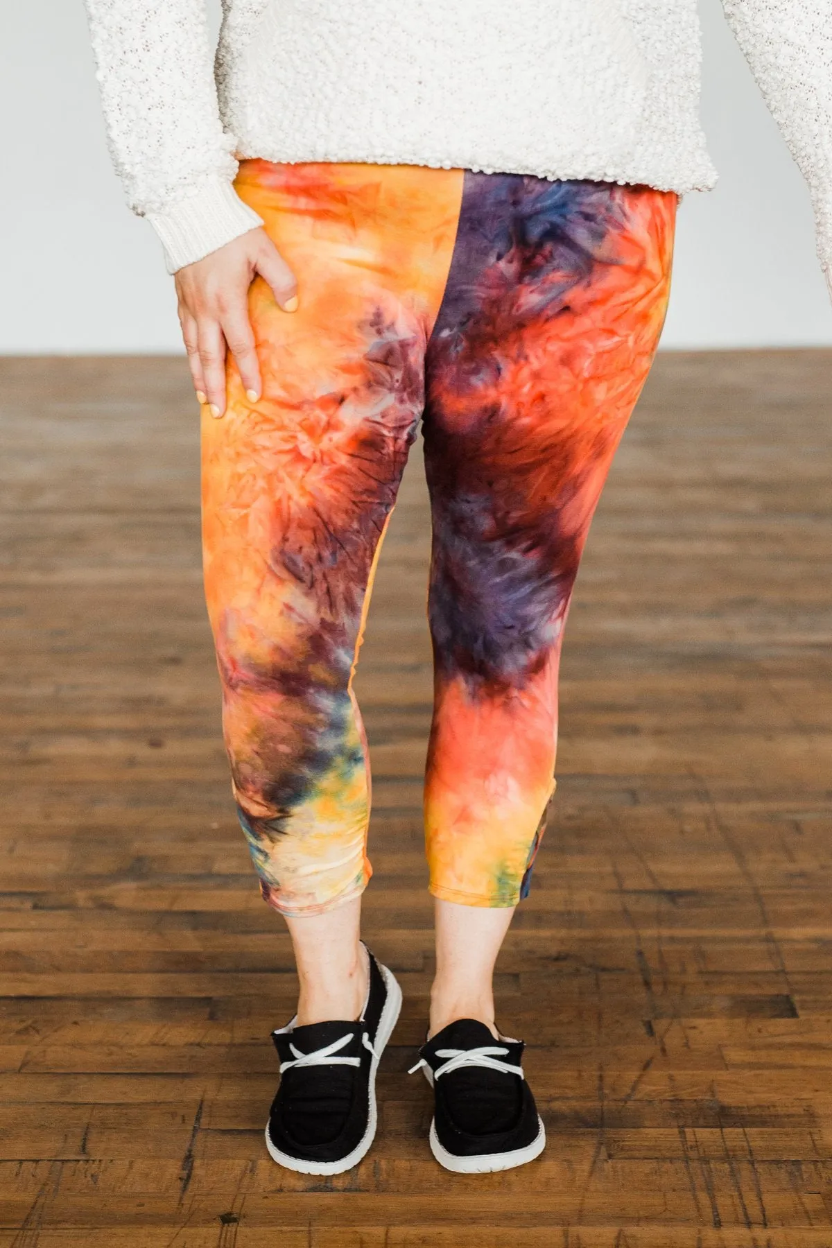 Born To Wander Tie Dye Leggings- Multi Color