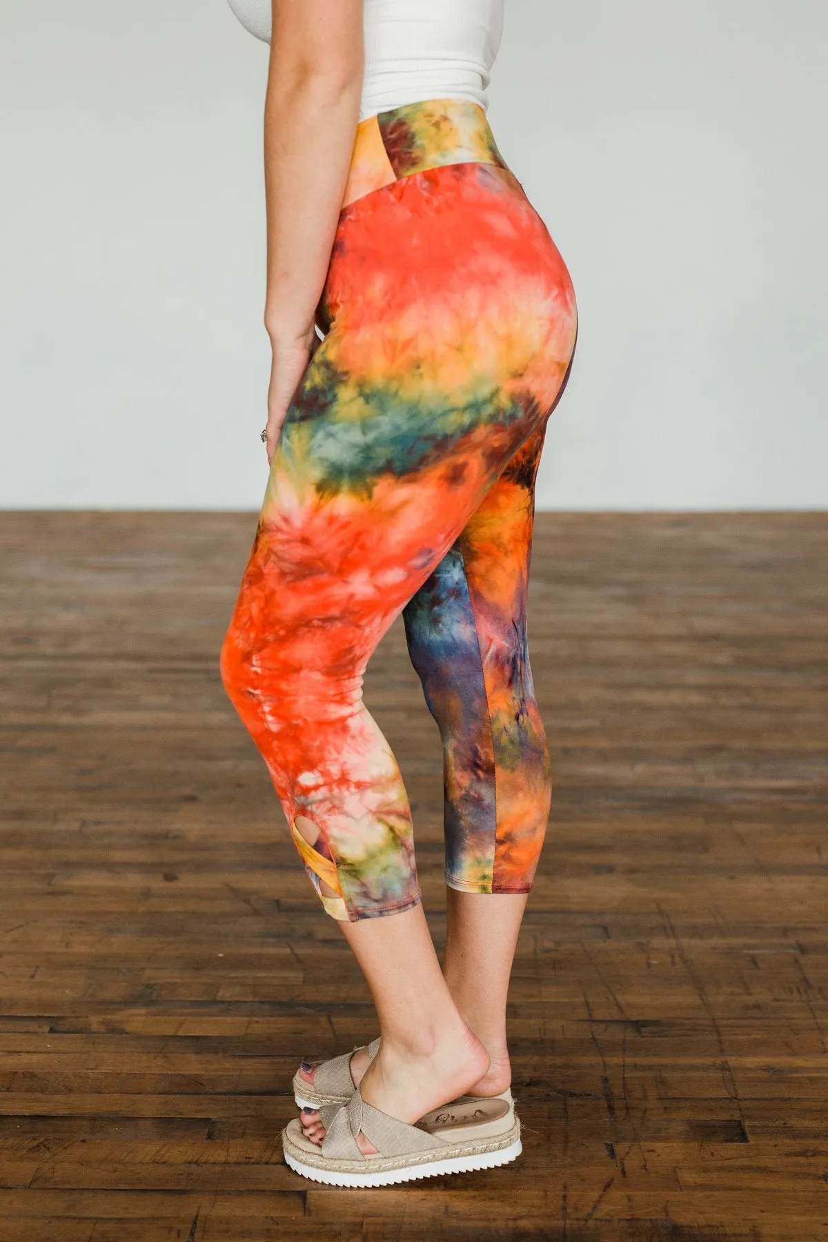 Born To Wander Tie Dye Leggings- Multi Color