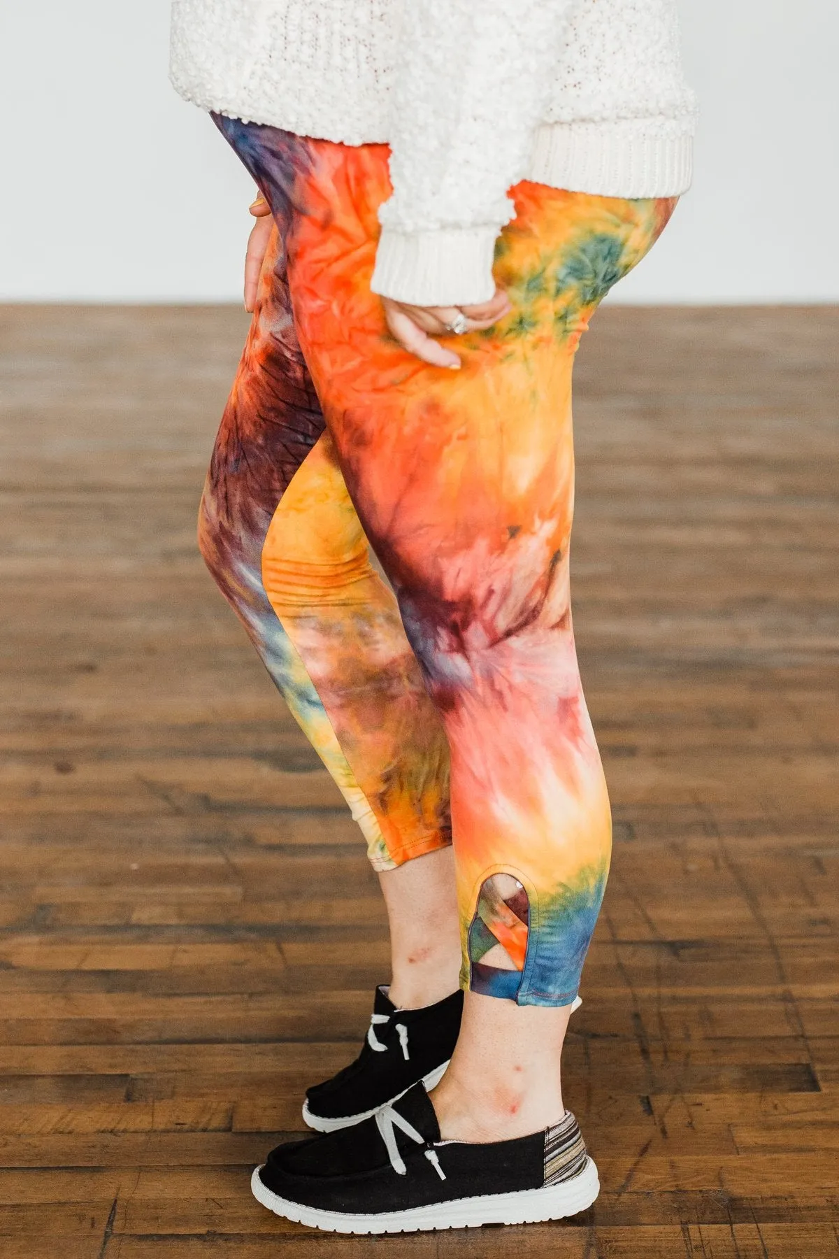 Born To Wander Tie Dye Leggings- Multi Color