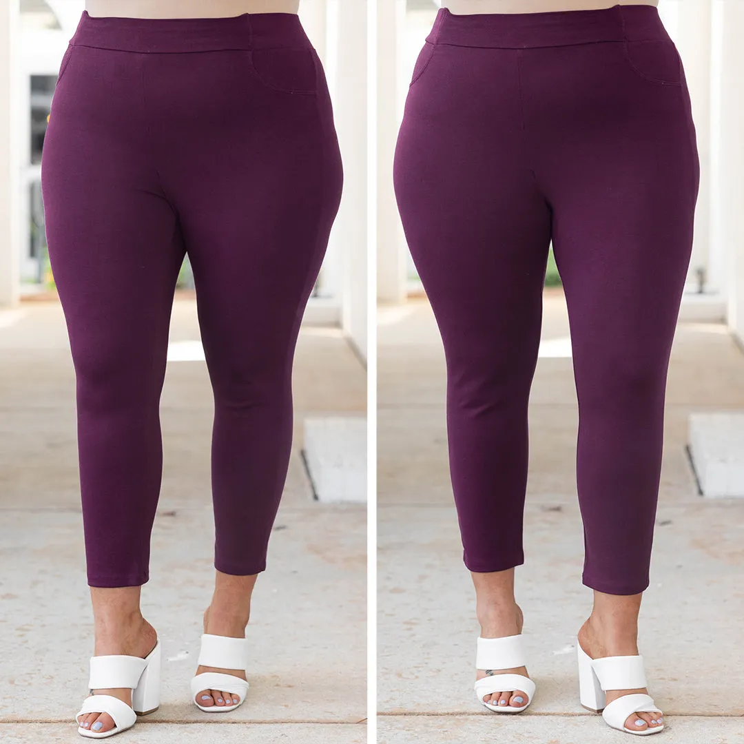 Business Lady Pants, Plum