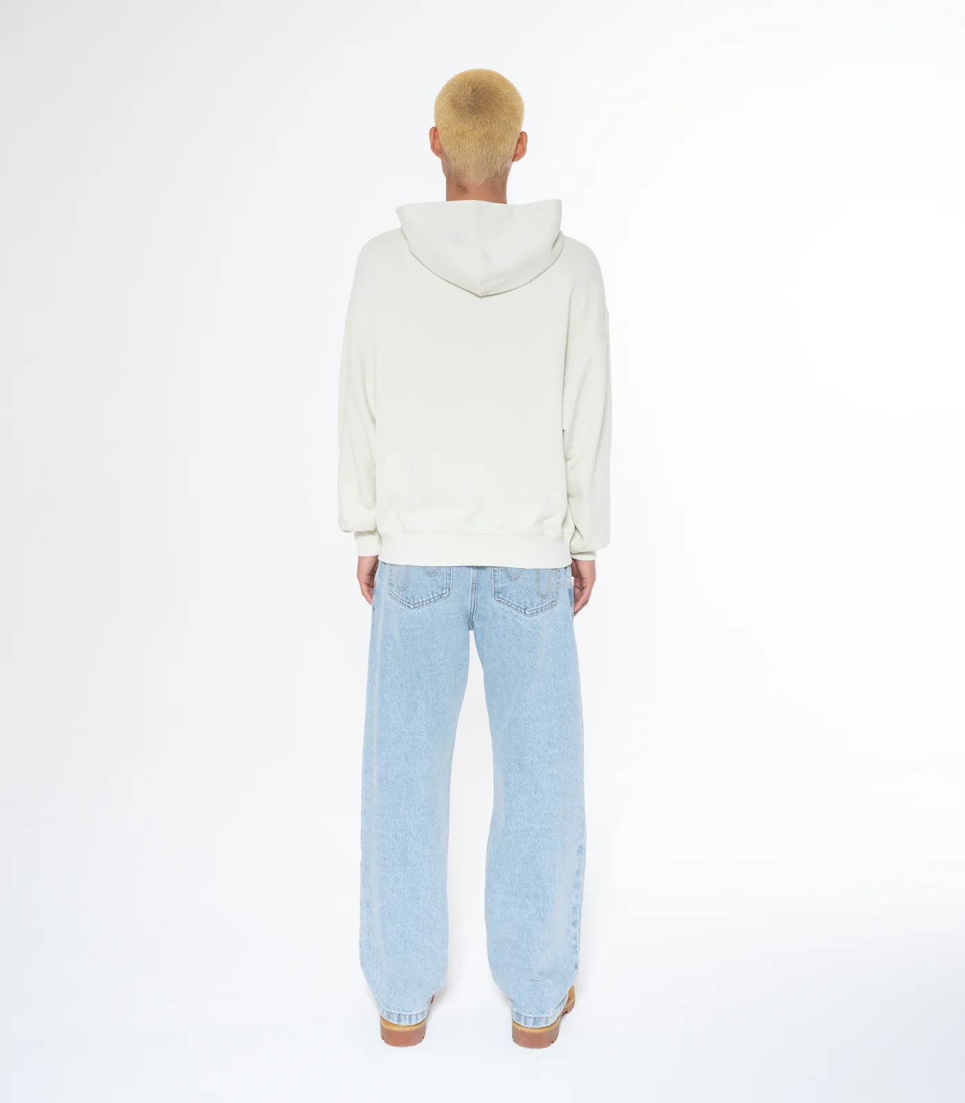 BUTTON UP POPOVER HOOD - OFF-WHITE