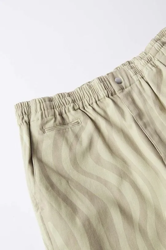 by Parra trousers Flowing Stripes Pant men's beige color 51151