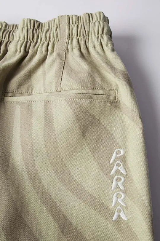 by Parra trousers Flowing Stripes Pant men's beige color 51151