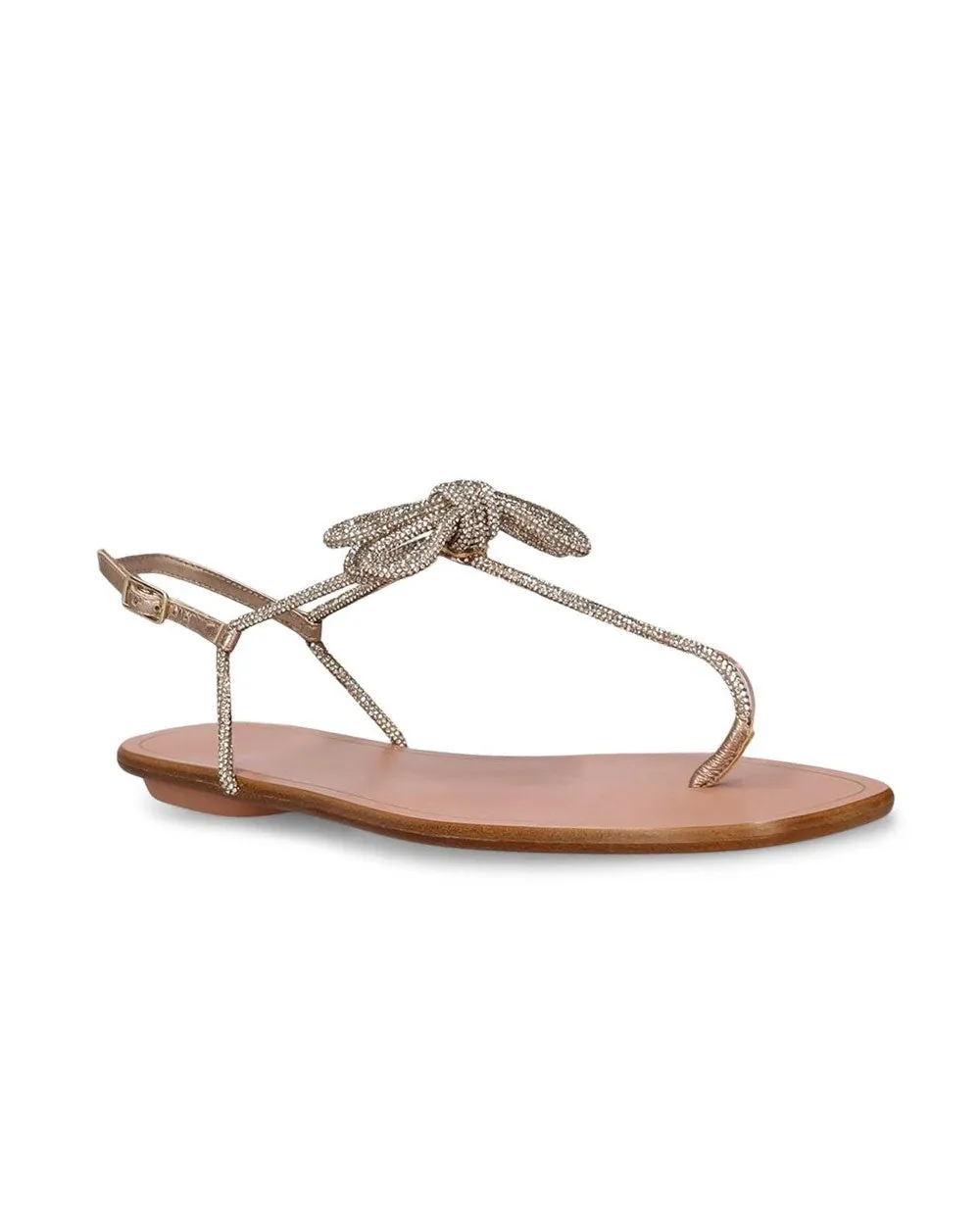 Capri Nights Flat Sandal in Light Copper