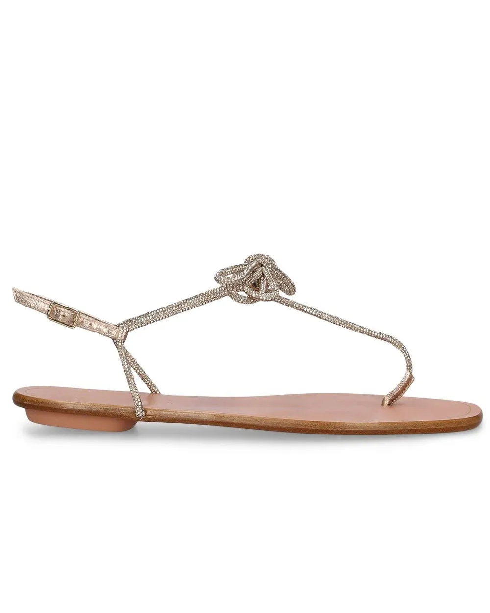 Capri Nights Flat Sandal in Light Copper