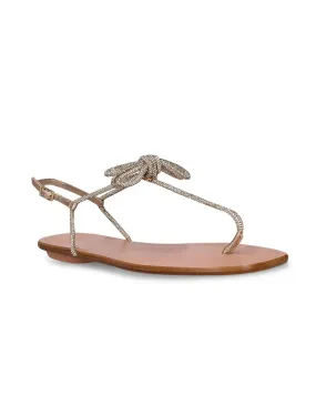 Capri Nights Flat Sandal in Light Copper