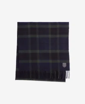 Checked wool scarf