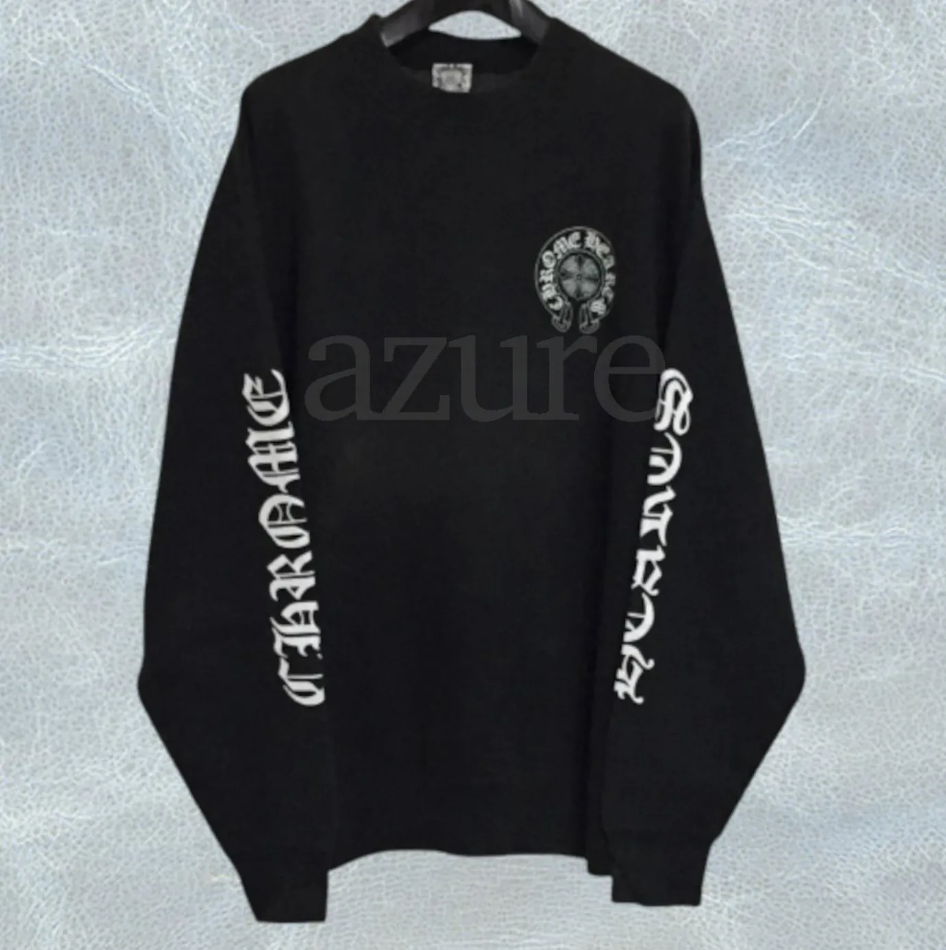 CHROME HEARTS  |Pullovers Unisex Street Style Long Sleeves Plain Cotton Logo