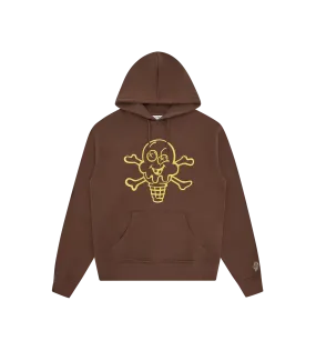 CONES AND BONES POPOVER HOOD - BROWN