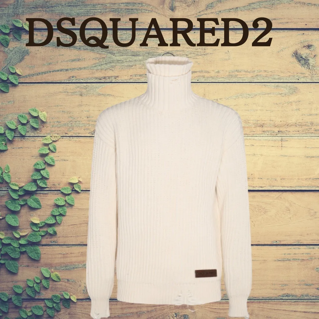 D SQUARED2  |Long Sleeves Luxury Sweaters