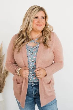 Dance Under The Stars Lightweight Cardigan- Blush