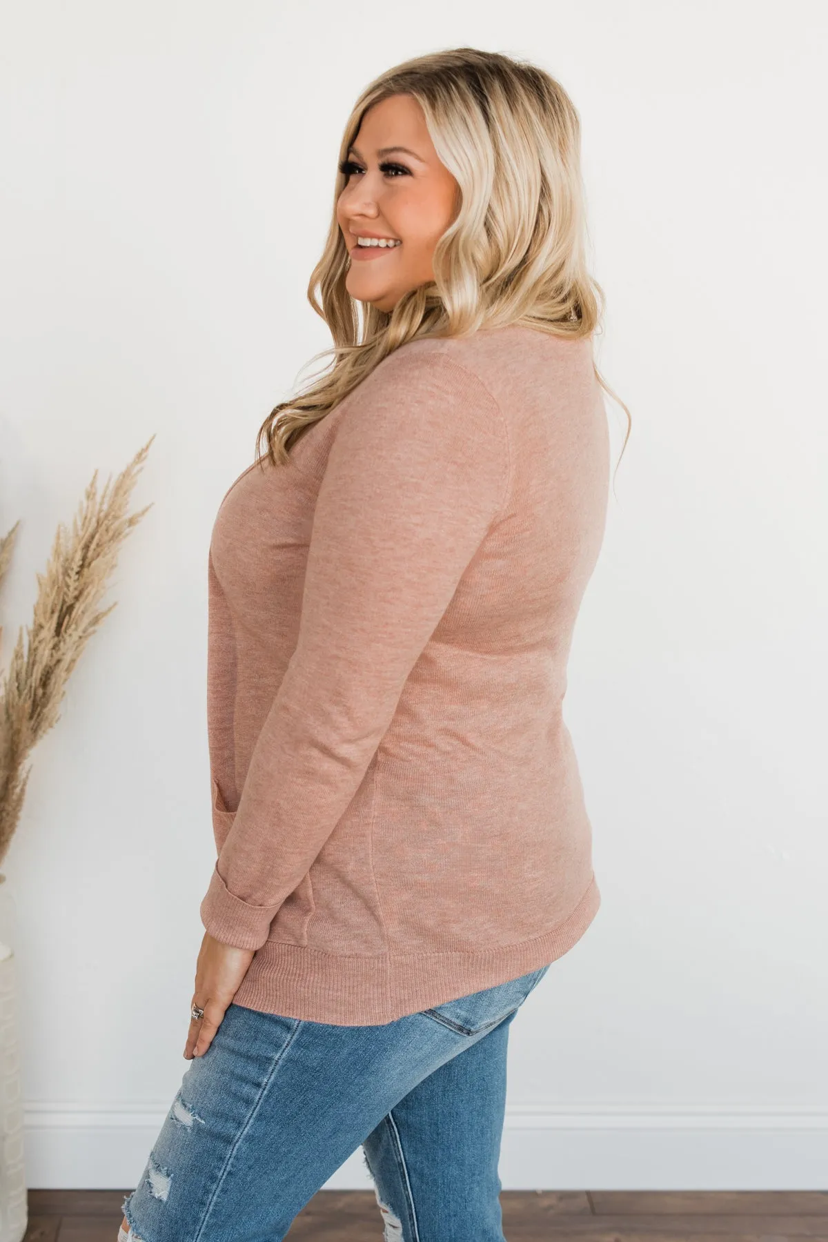 Dance Under The Stars Lightweight Cardigan- Blush