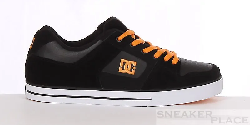 DC Pure Slim skate shoes black/orange