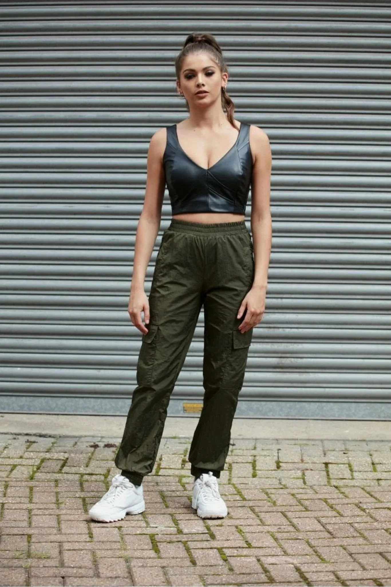 Double Second Khaki Cargo Trousers