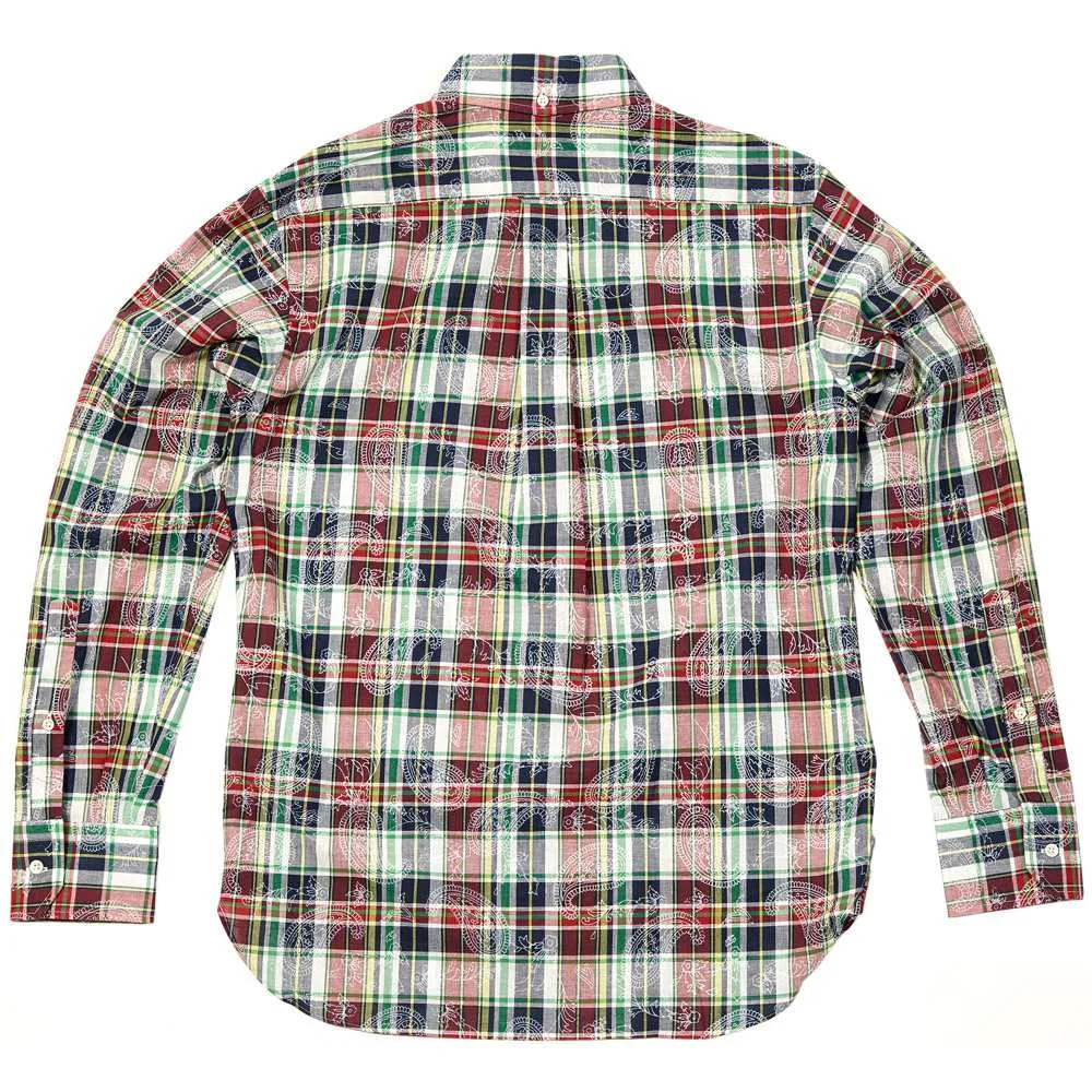 Edifice Madras Check Button Down Shirt Red Multi