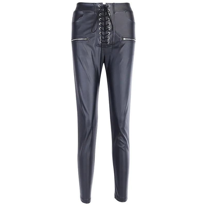 EDNA FAUX LEATHER PANTS