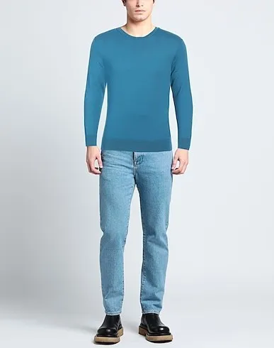 Ermenegildo Zegna  |Crew Neck Pullovers Long Sleeves Plain Cotton Oversized