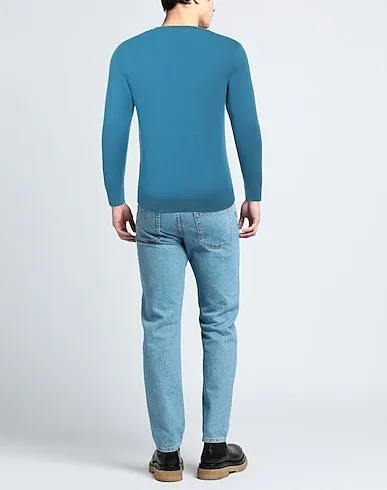 Ermenegildo Zegna  |Crew Neck Pullovers Long Sleeves Plain Cotton Oversized