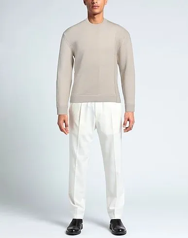 Ermenegildo Zegna  |Crew Neck Pullovers Wool Long Sleeves Plain Oversized Luxury