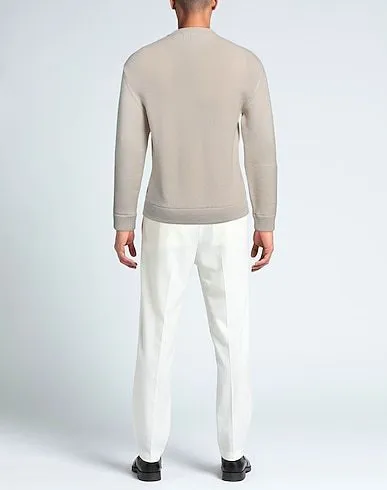 Ermenegildo Zegna  |Crew Neck Pullovers Wool Long Sleeves Plain Oversized Luxury