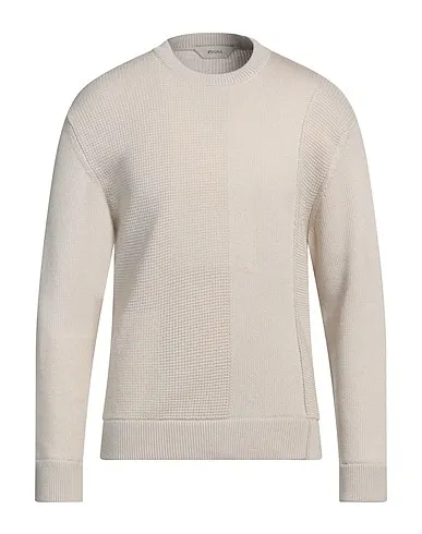 Ermenegildo Zegna  |Crew Neck Pullovers Wool Long Sleeves Plain Oversized Luxury