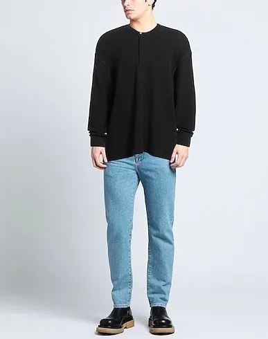 Ermenegildo Zegna  |Pullovers Long Sleeves Plain Oversized Logo Luxury Sweaters