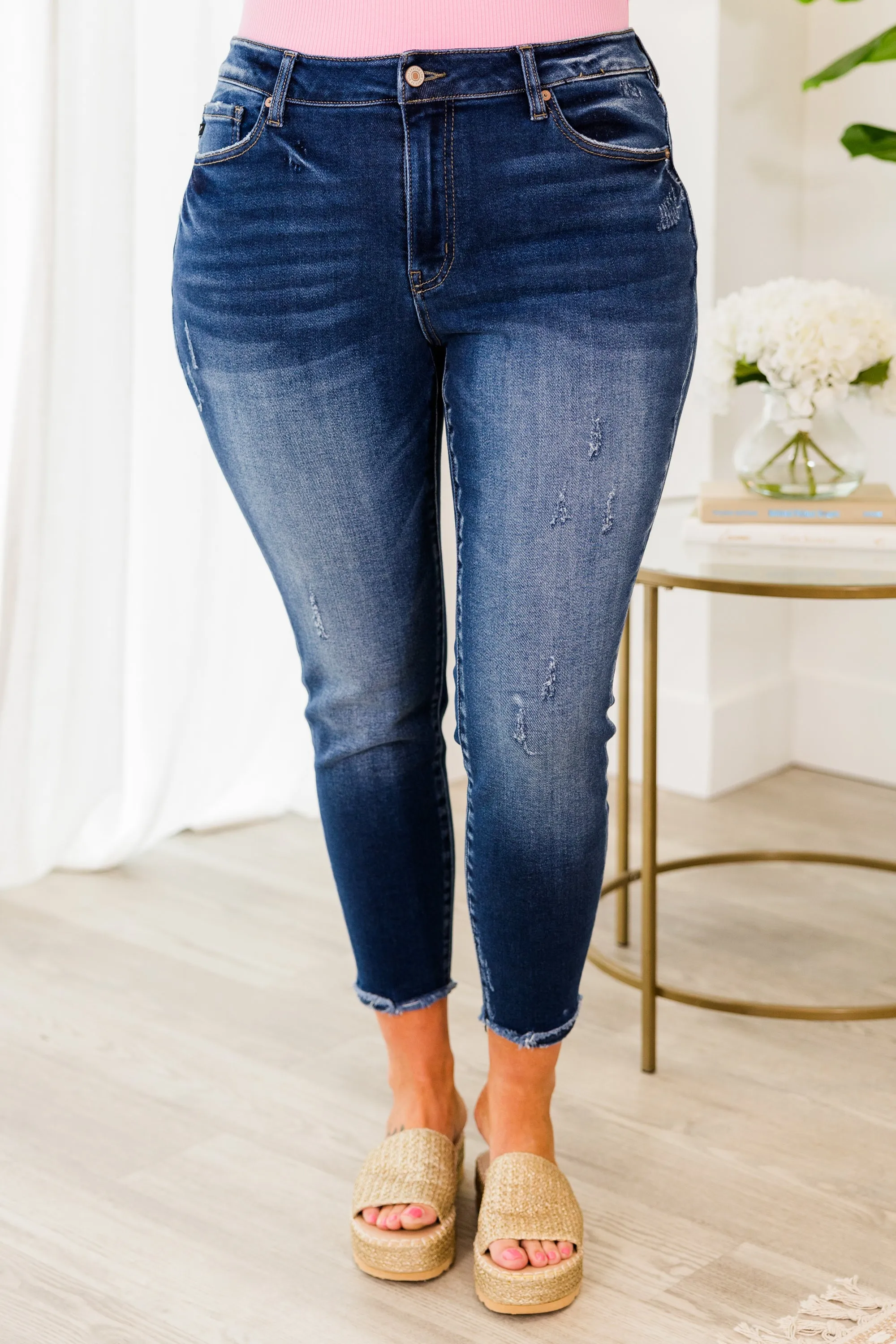 Essential Charm Jeans, Dark Wash