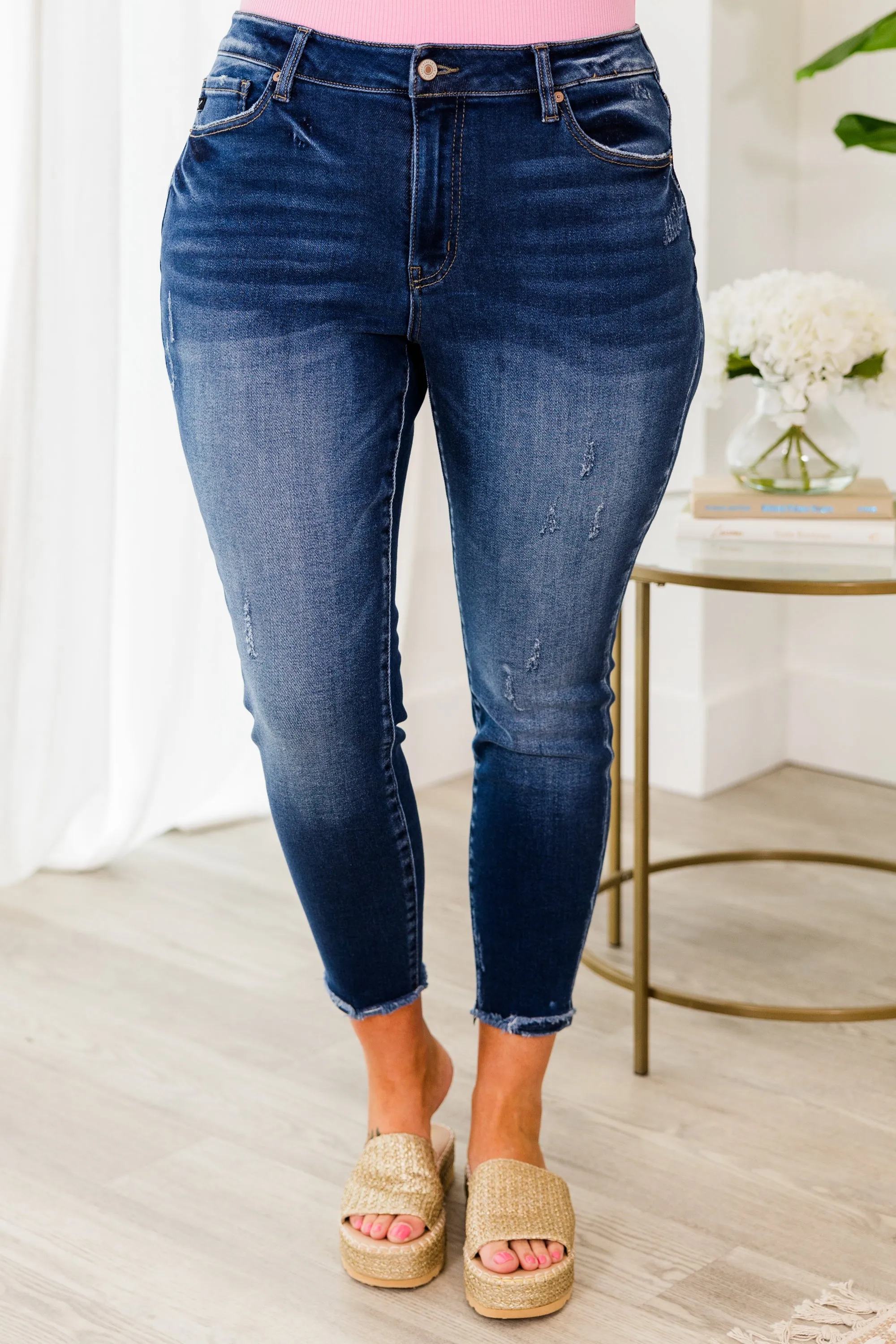 Essential Charm Jeans, Dark Wash